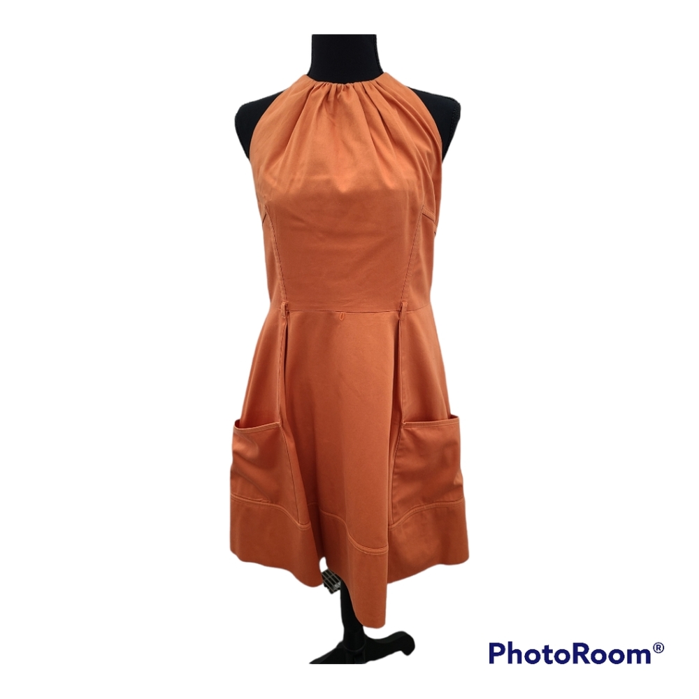 Jessica Simpson Orange Halter Dress